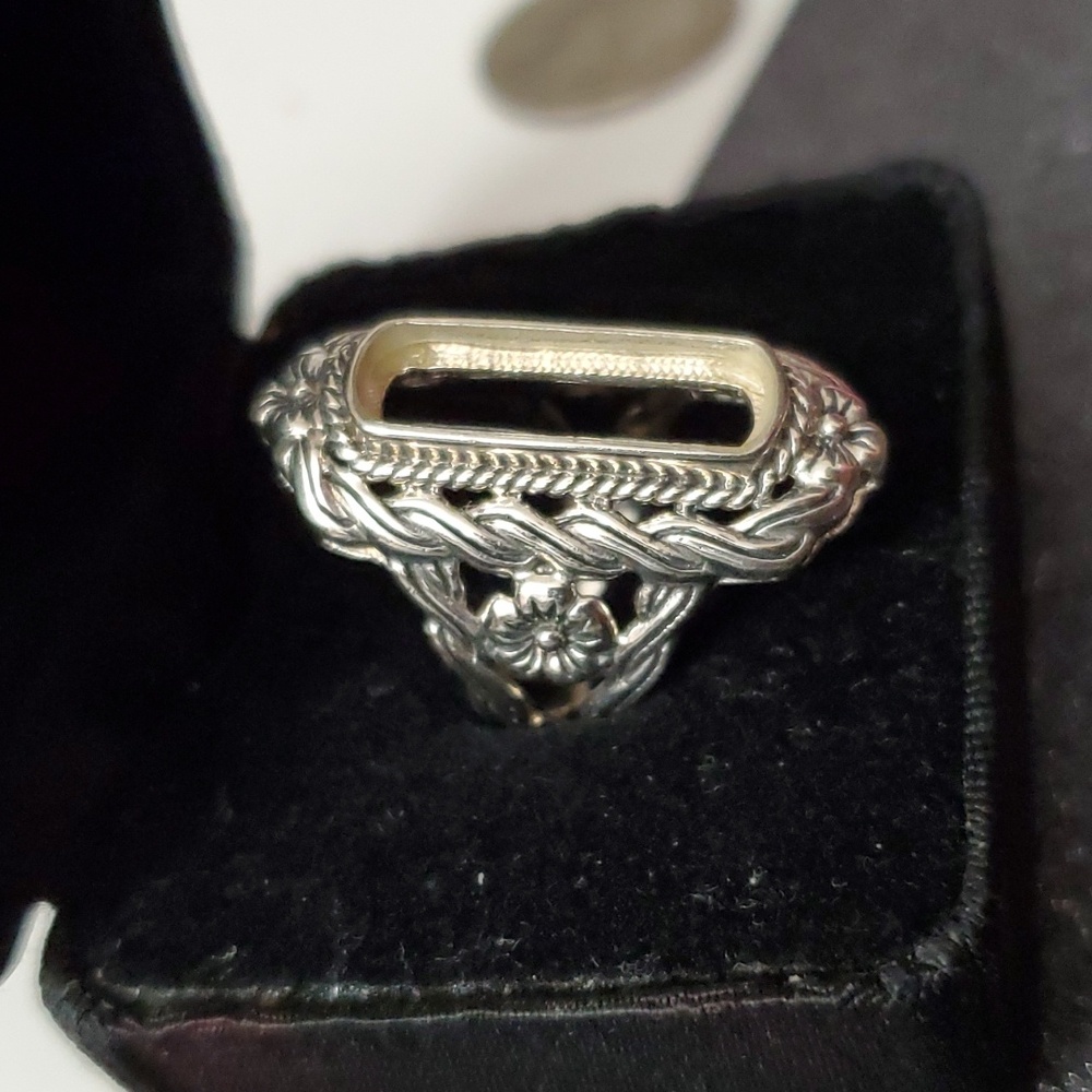 Sterling Silver 925 Illusion Setting Ring - image 3